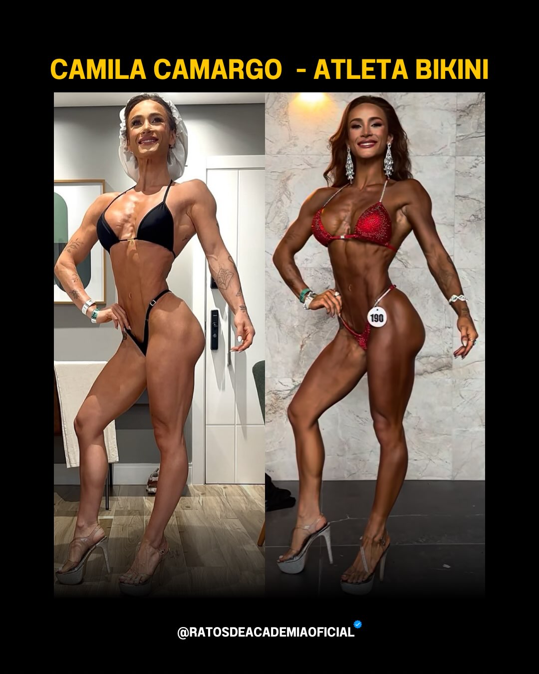 Camila Camargo, atleta bikini treinada pela coach Marlene Mariano