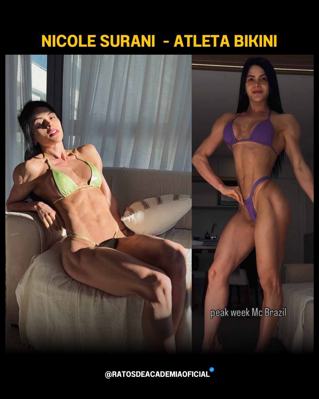 Nicole Surani, atleta bikini treinada pela coach Marlene Mariano
